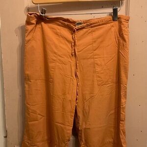 Be Present Yoga Pants Muted Tangerine Side Slit slightly cropped